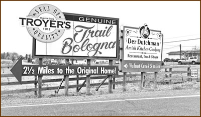 Troyer's Genuine Trail Bologna Sign